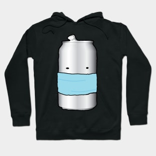 Soda Can Wearing a Mask Hoodie